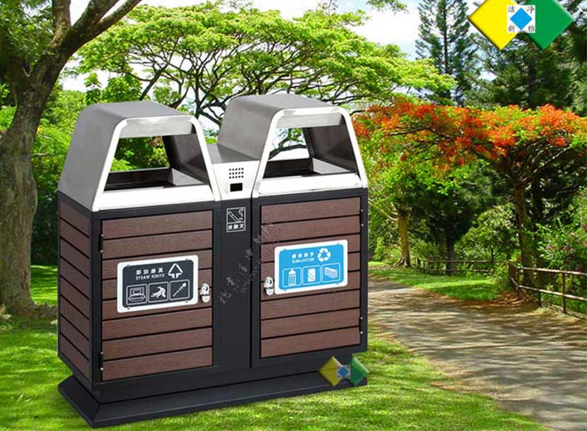 鋼木分類垃圾桶004 果皮箱的環(huán)保價(jià)值與現(xiàn)代設(shè)計(jì)